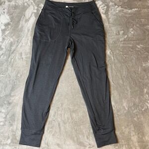Lole Charcoal Grey Jogger Sweatpants Drawstring Waist Relaxed Fit Size Small